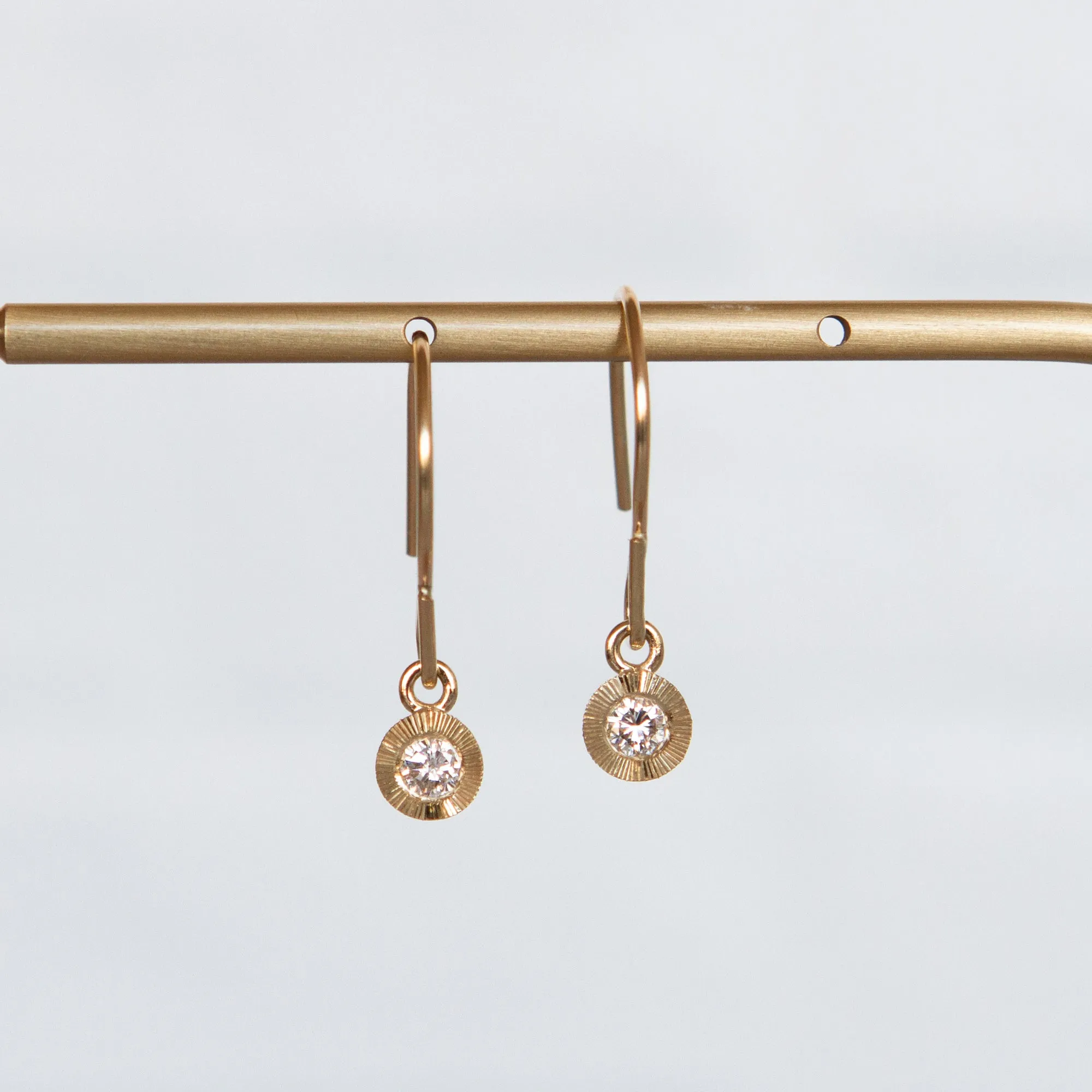 Diamond Aurora Dangle Earrings in Yellow Gold