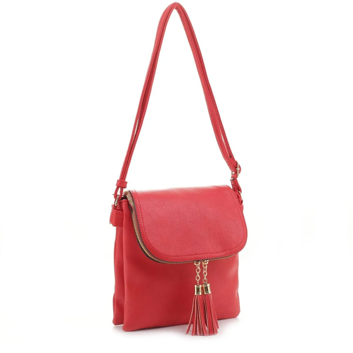 DJ96152 BJ6152 Monogrammable Flap-over Two Compartment Crossbody With Tassels