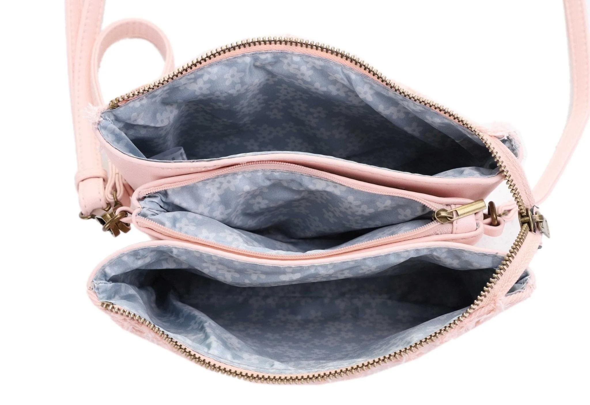 DM20560 Shelley Denim Three Compartment Crossbody/Wristlet