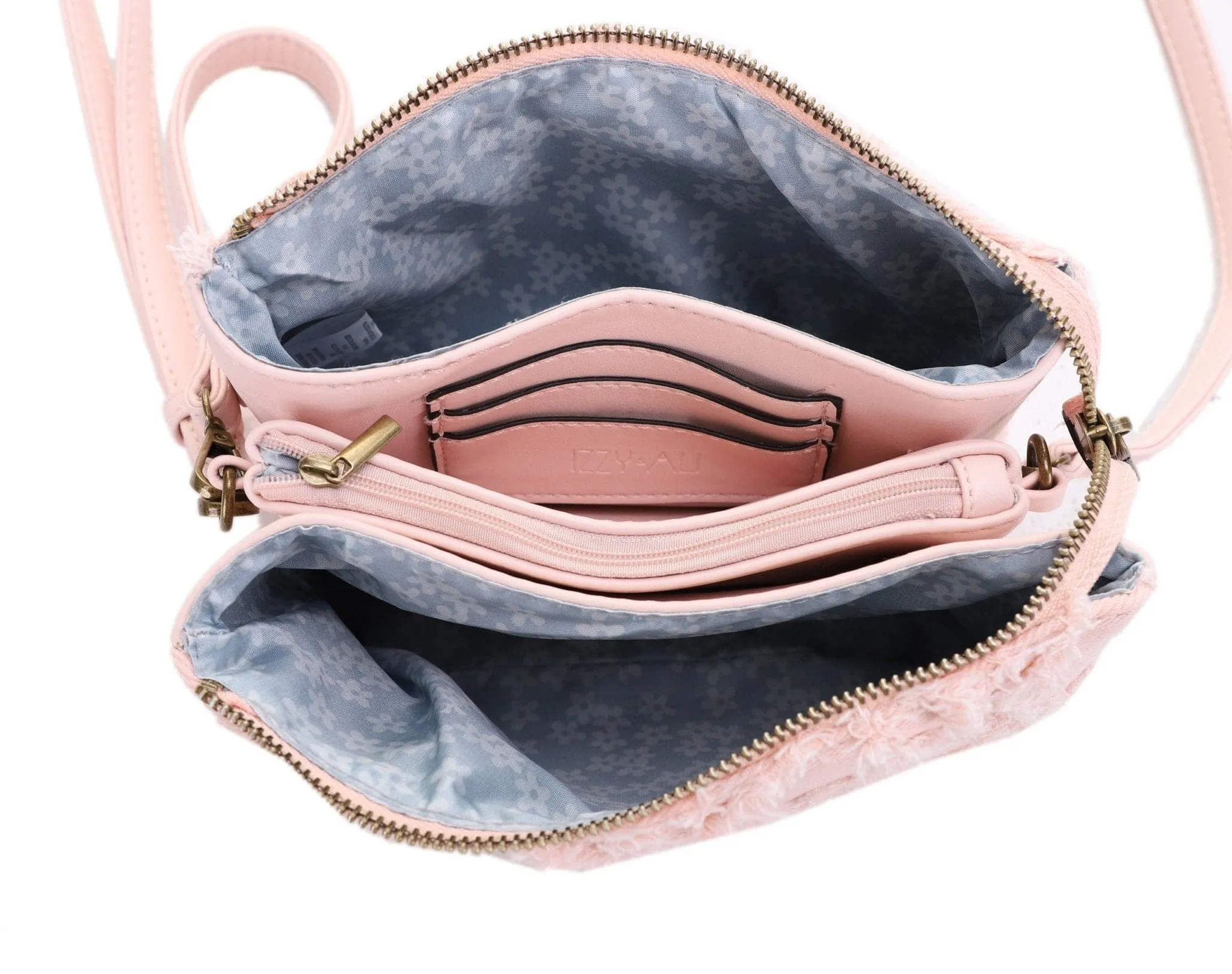 DM20560 Shelley Denim Three Compartment Crossbody/Wristlet