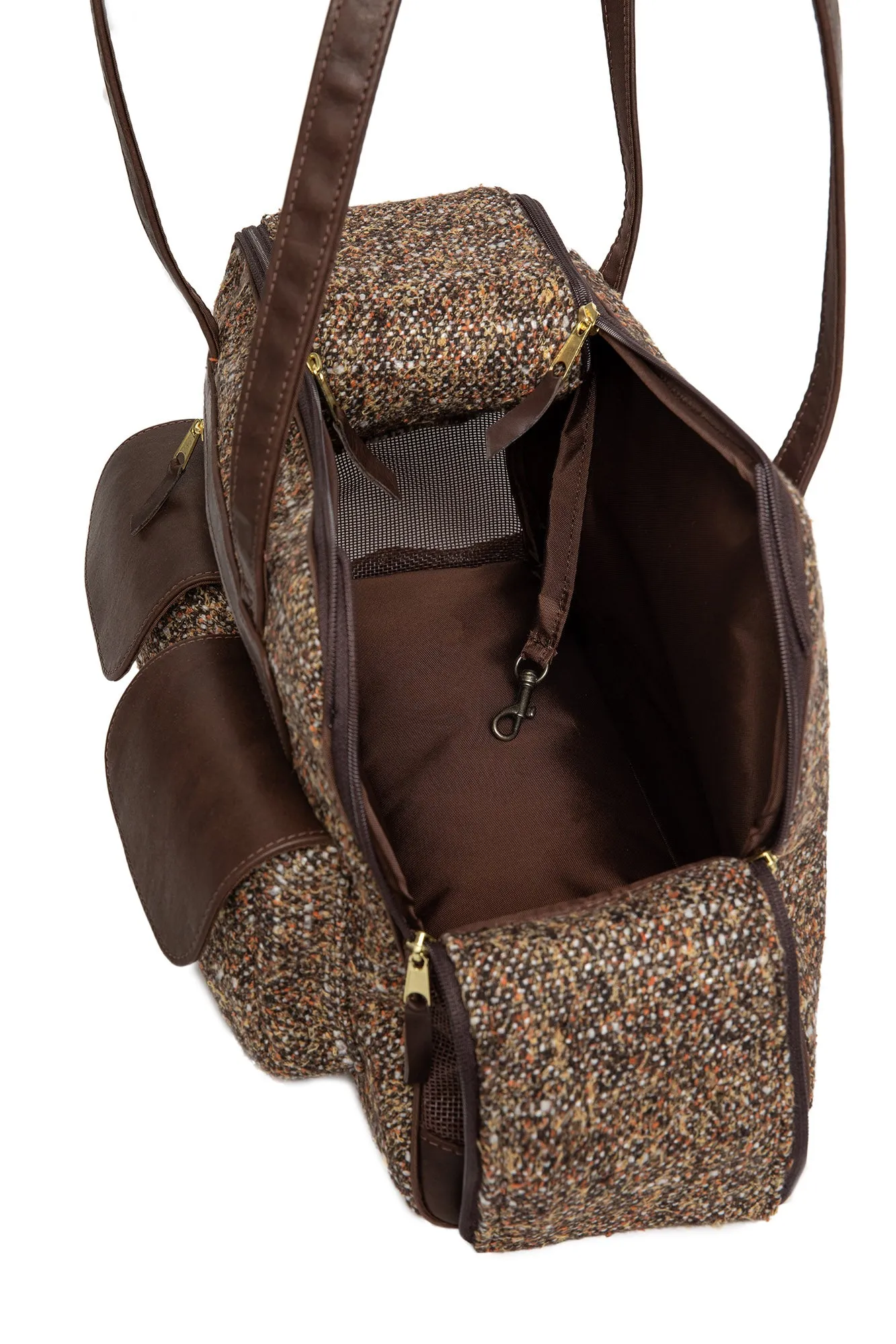 Dog Carrier - Winter - Brown Wool - Tweed Carriers