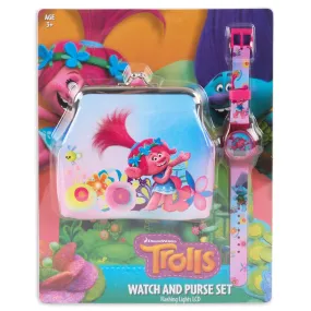 Dreamworks Trolls LCD Watch And Purse Set