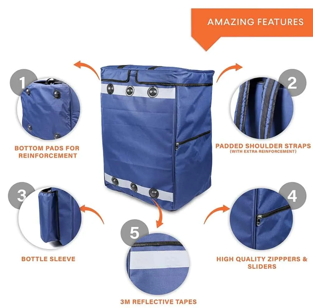 Durable Navy Blue Logistic Delivery Bag | Perfect for E-commerce & Courier | Available in 27" and 20" Sizes