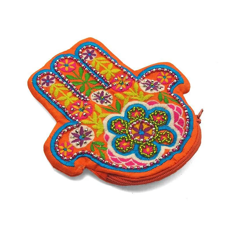 Embroidered Hamsa Coin Purse 4