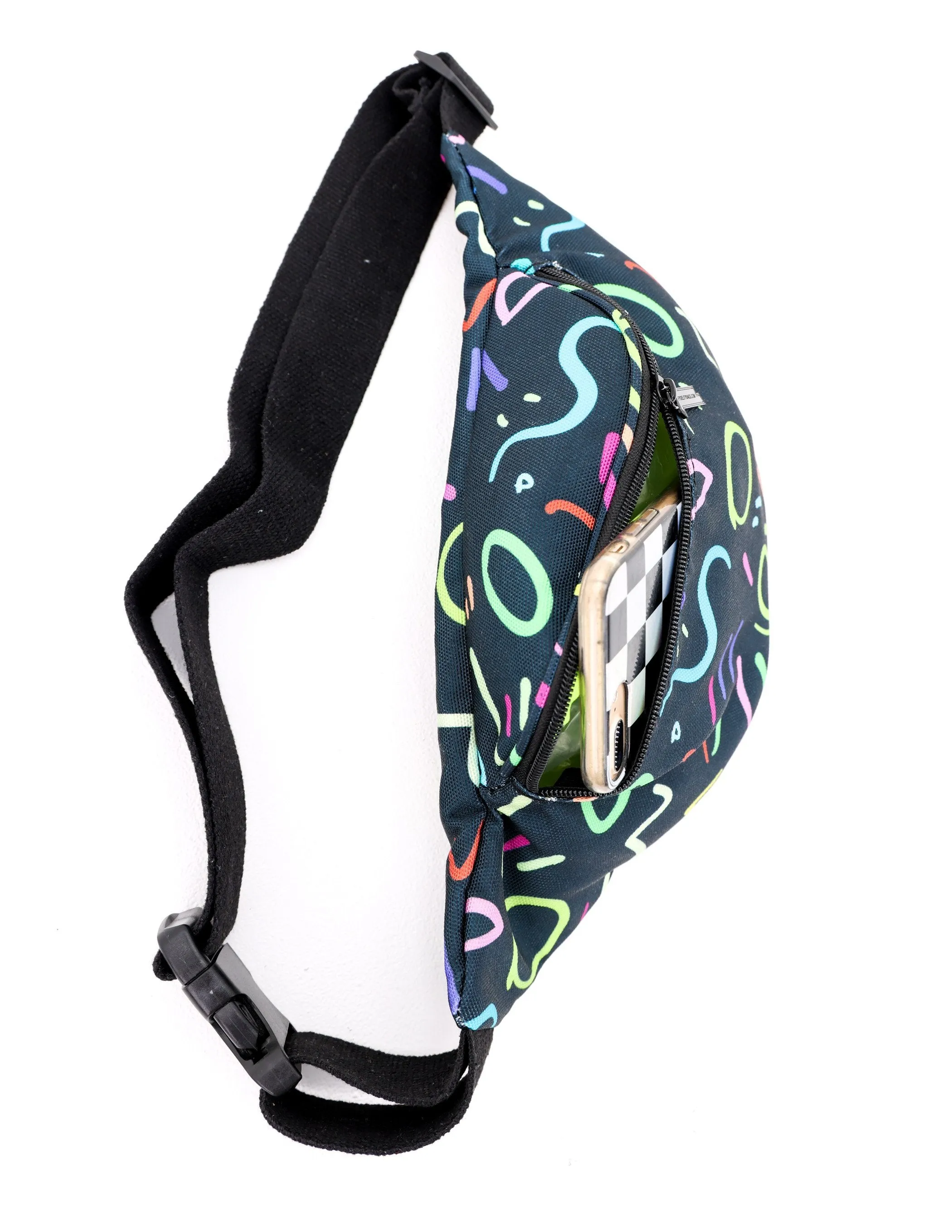 Fanny Pack |La Banana Bum Bag 2 Pocket Fanny Pack |Graff Black Memphis