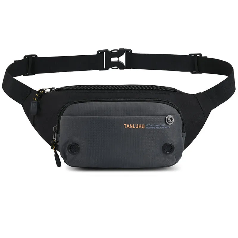 Fashion Man Waist Bag Fanny Pack Waterproof Chest Pack Outdoor Sports Crossbody Bag Casual Travel Male Belt Bag Hip Waist Packs