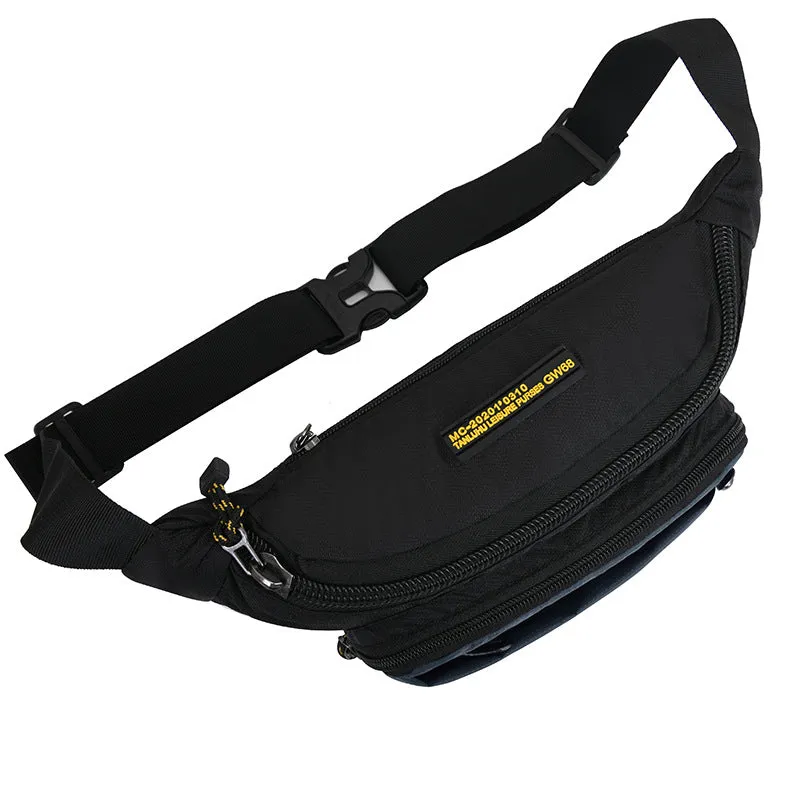 Fashion Man Waist Bag Fanny Pack Waterproof Chest Pack Outdoor Sports Crossbody Bag Casual Travel Male Belt Bag Hip Waist Packs