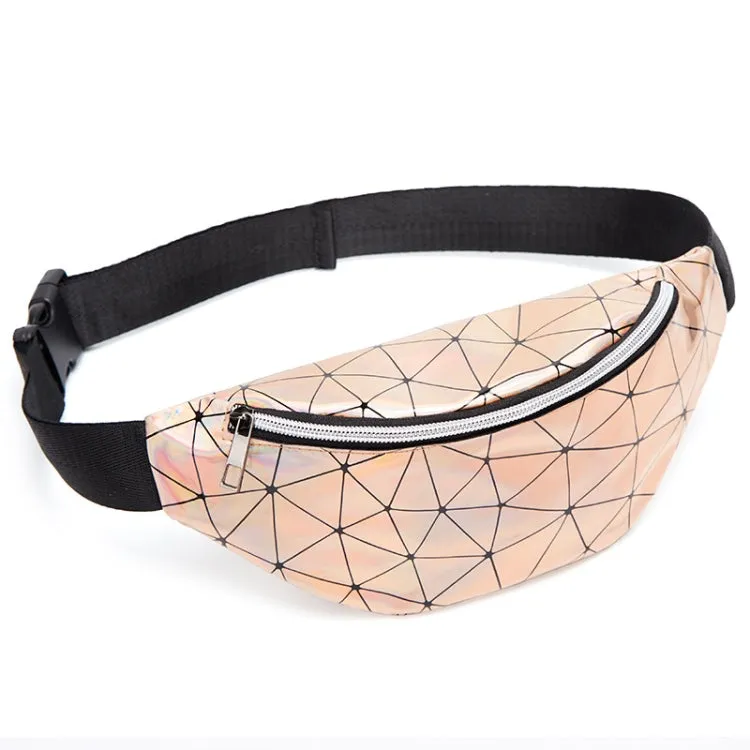 Fashionable Unisex Chest Bag Fanny Pack Waist Bag Waterproof Laser Bags(Gold)