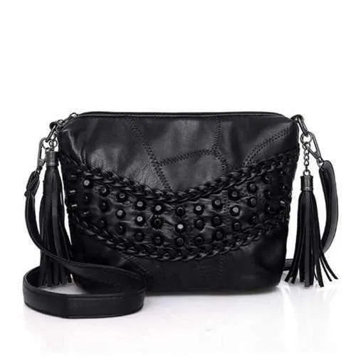 Female Fashion Mini Shoulder Cross-body Handbag - Black Horizontal