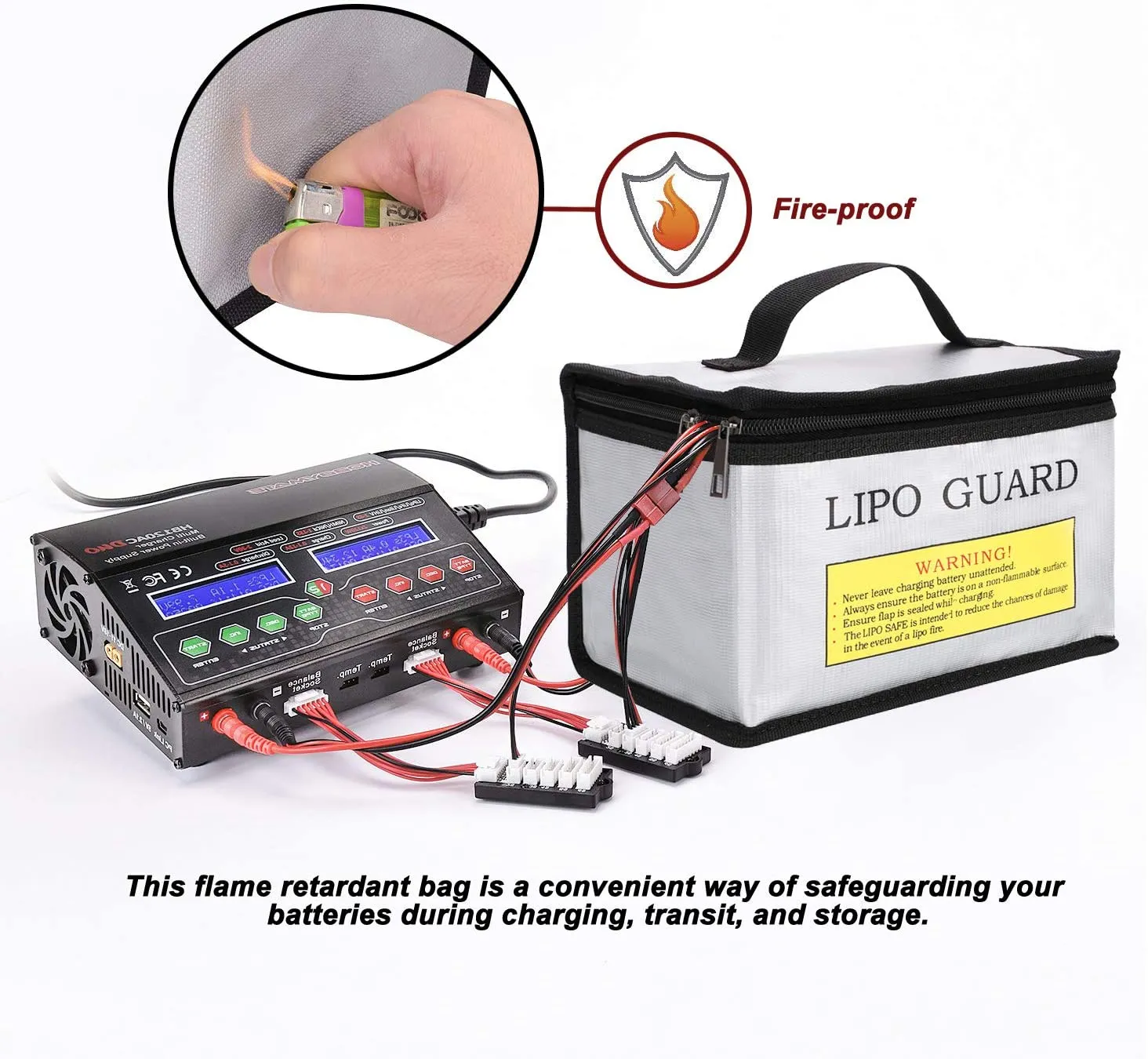 Fireproof Explosion proof Safe Bag for Lipo Battery Storage and Charging