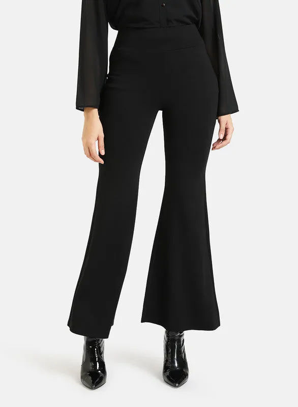 Flared Trousers With Elaticated Waist