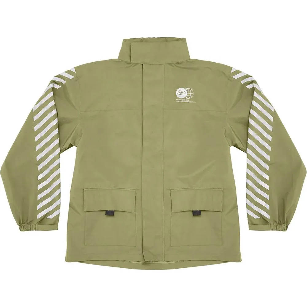 Fuel Rainer Two Piece Over Rain Suit Army Green