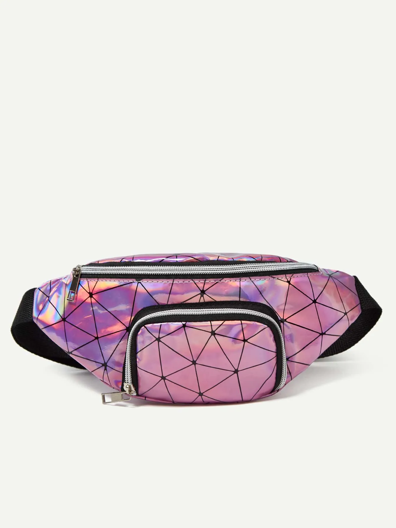 Geometric Graphic Pocket Front Fanny Pack