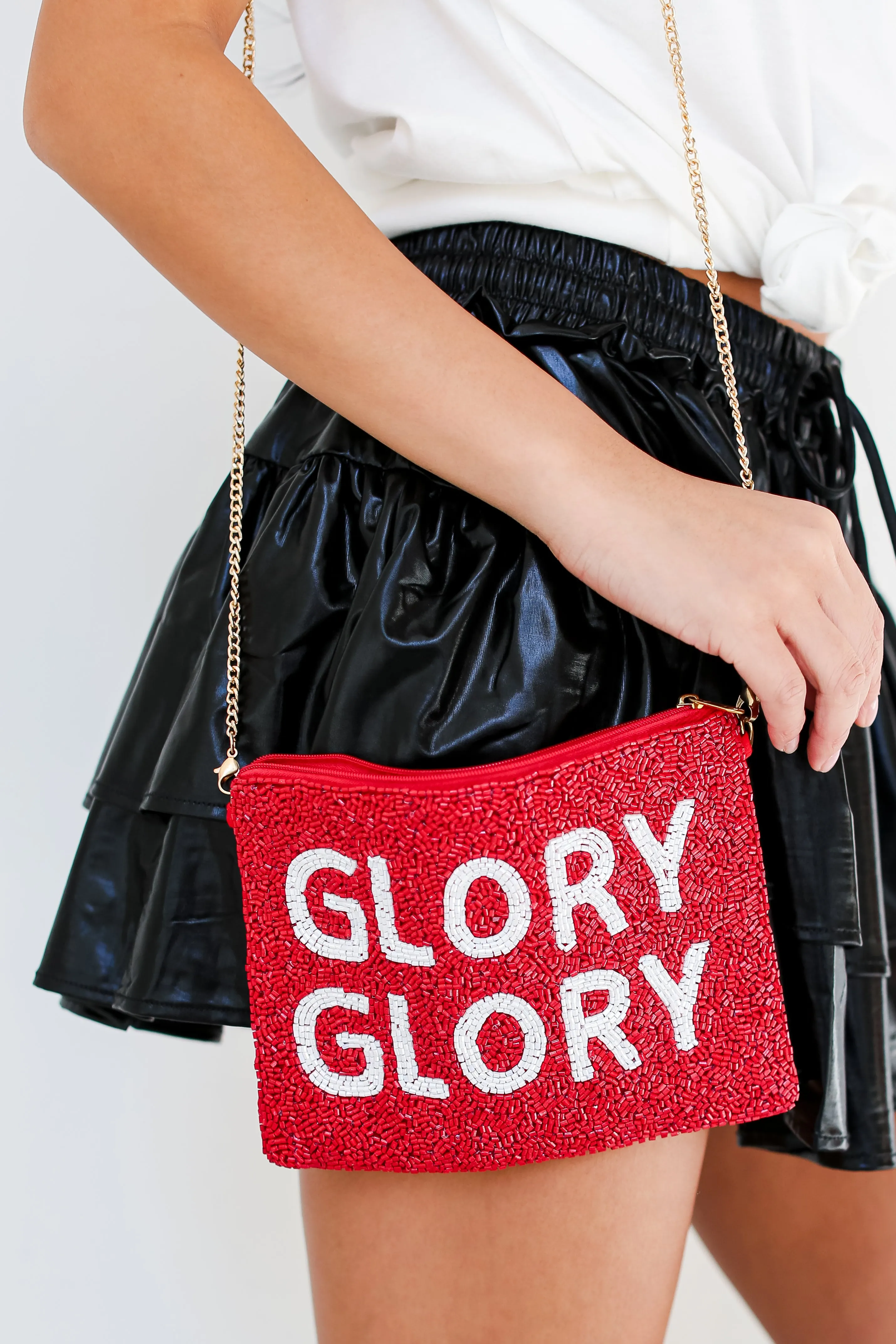 Glory Glory Beaded Crossbody Bag