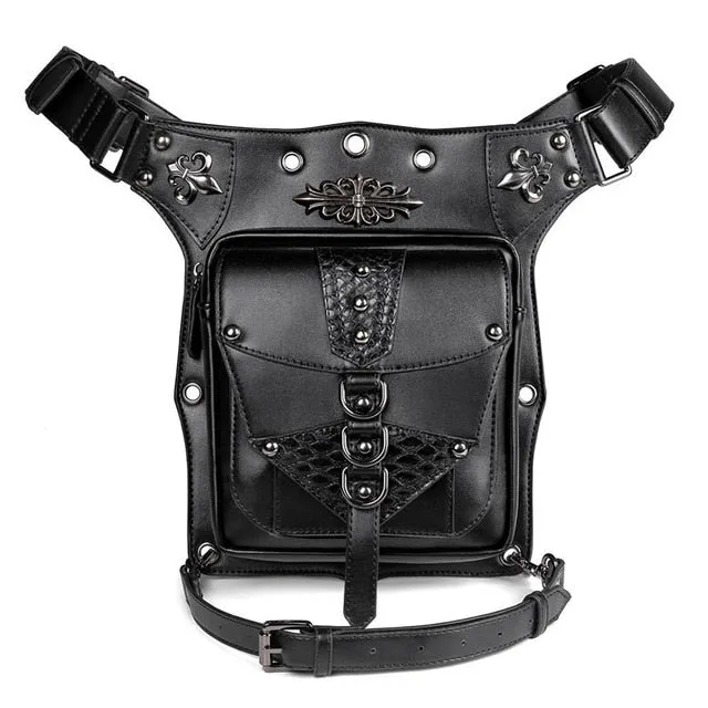 Gothic Rivets Motorcycle Steampunk Chain Belt Waist Bag