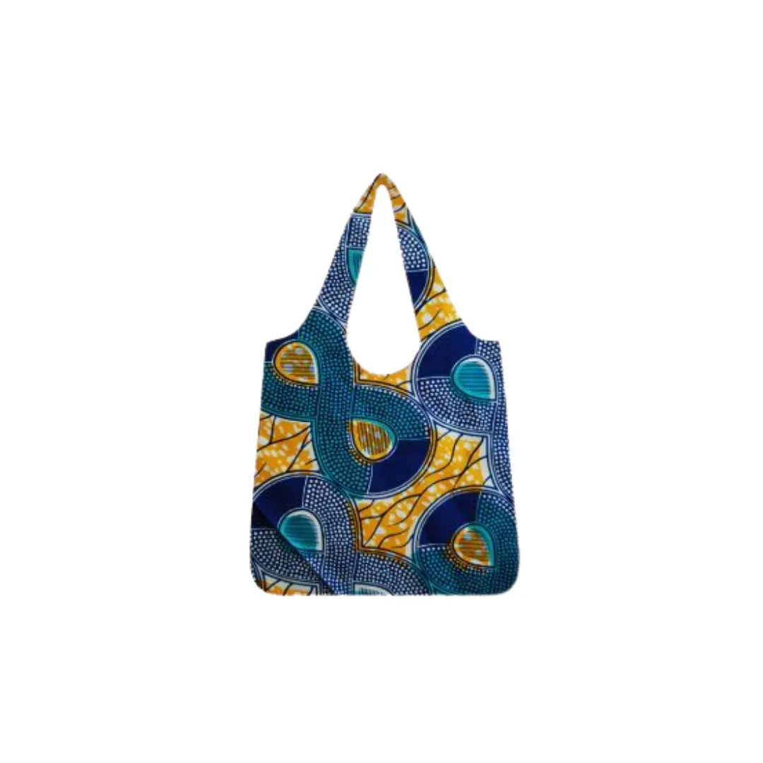 Handmade African Print Ankara Tote Bag | Water-proof Ankara Shopping Bag - Binu