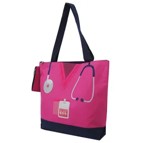 Hot Pink Nurse Life NGIL Canvas Tote Bag