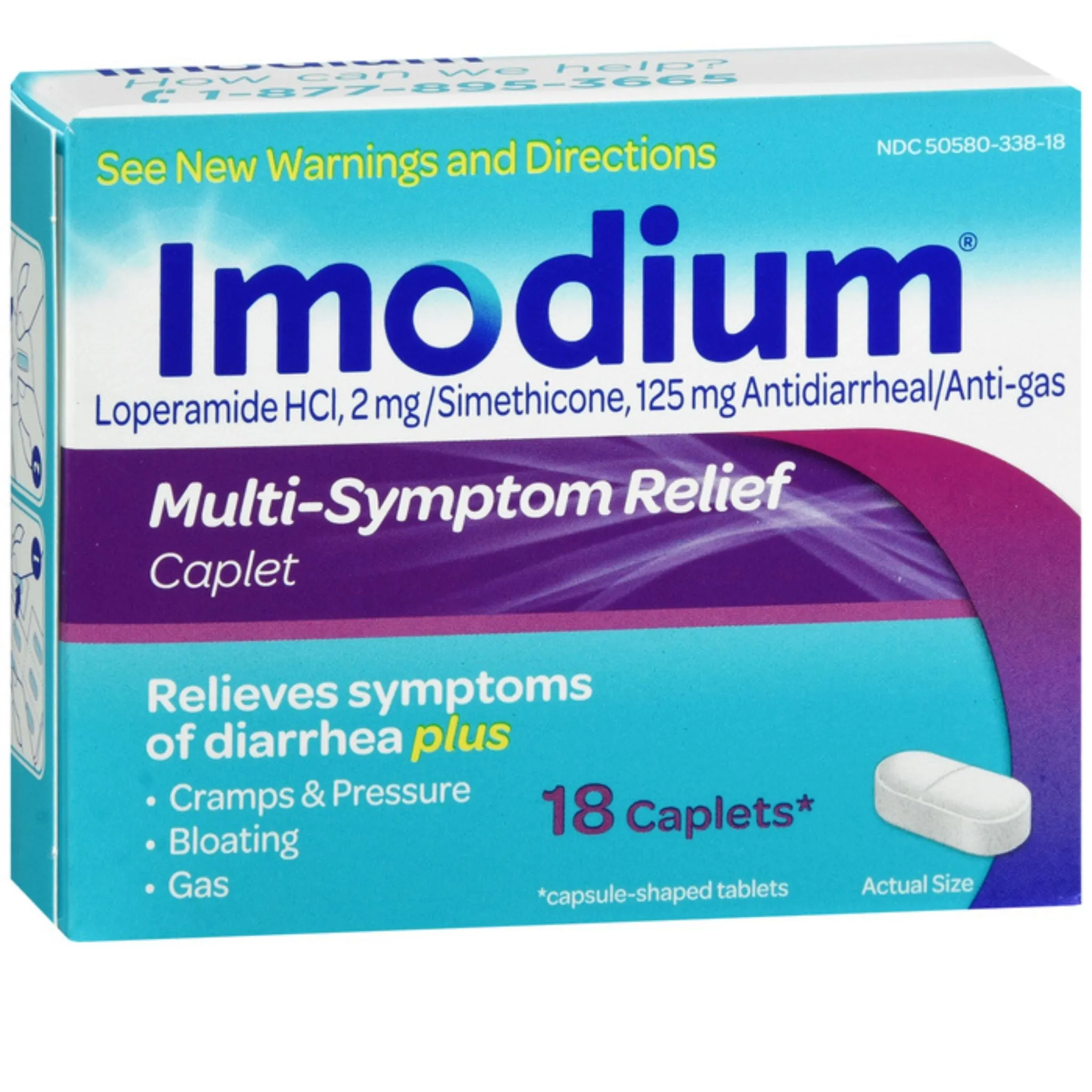 Imodium Anti-Diarrheal Multi-Symptom Relief Caplets 18ct