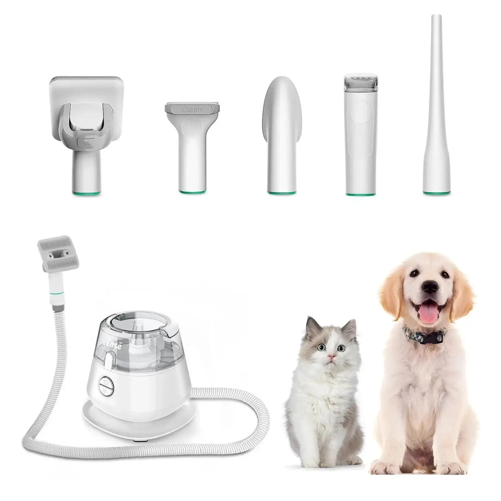 INSE P20 Pet Grooming Kit & Vacuum Suction