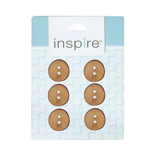 Inspire Round Wood Buttons: 2 Hole