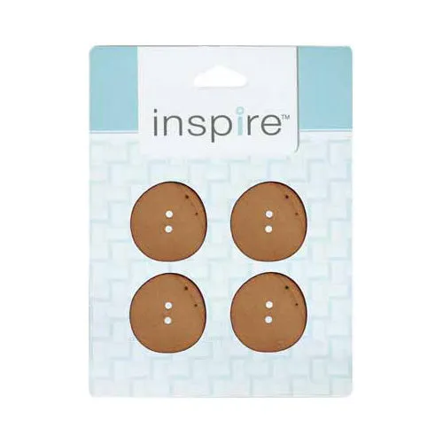 Inspire Round Wood Buttons: 2 Hole