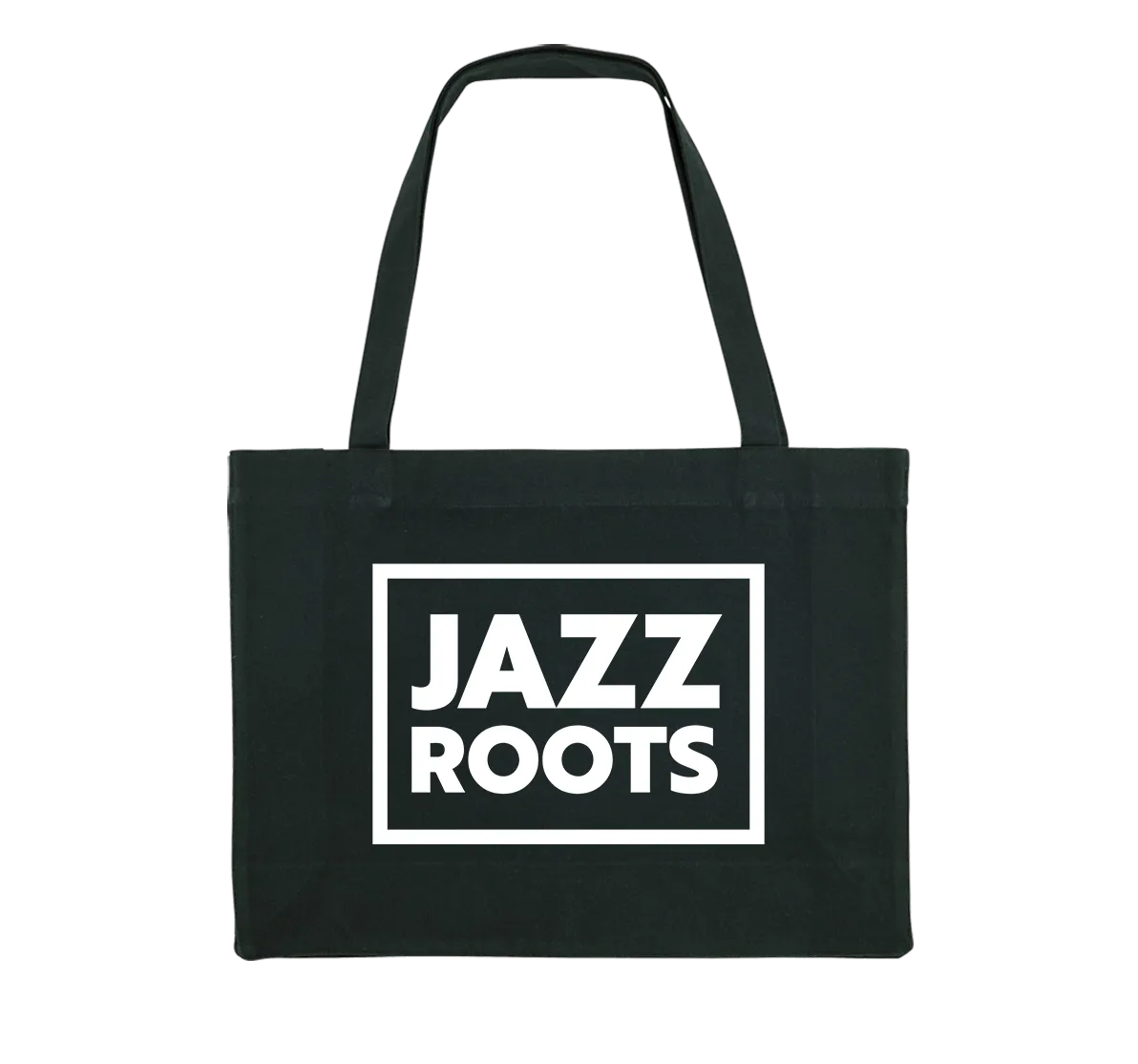 JAZZ ROOTS "Logo" Black Big Shopping Bag