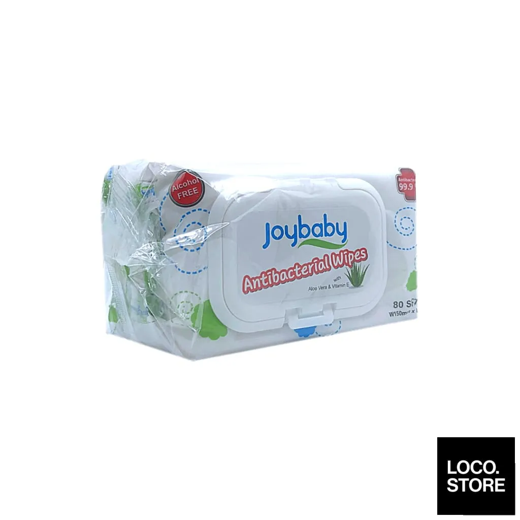 Joy Baby Antiseptic Wipes Twin Pack 80sx2