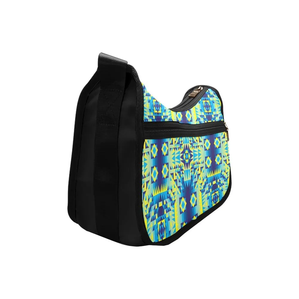 Kaleidoscope Jaune Bleu Crossbody Bags