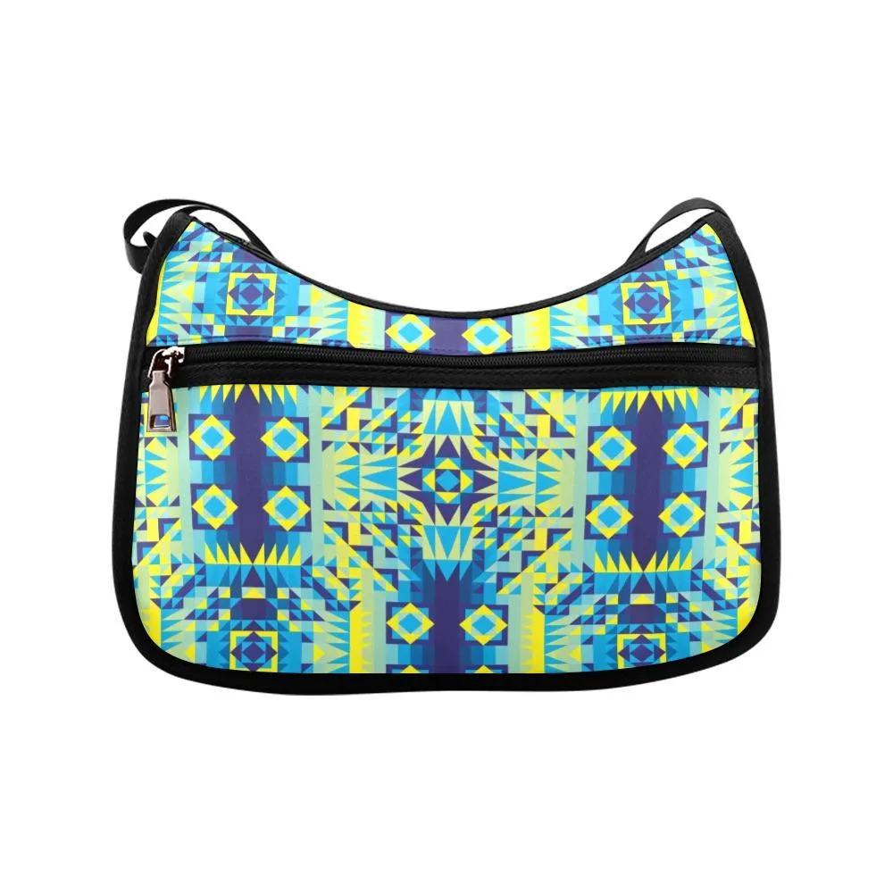 Kaleidoscope Jaune Bleu Crossbody Bags