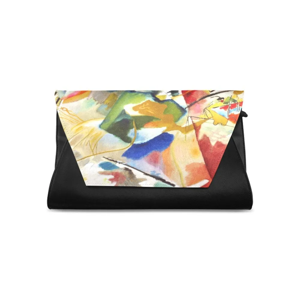 Kandinsky Print Elegant Clutch Bag,Evening Bag/Purse/Handbag,Gift for Christmas/Thanksgiving/Birthday/Anniversary/Graduation/Party accessory