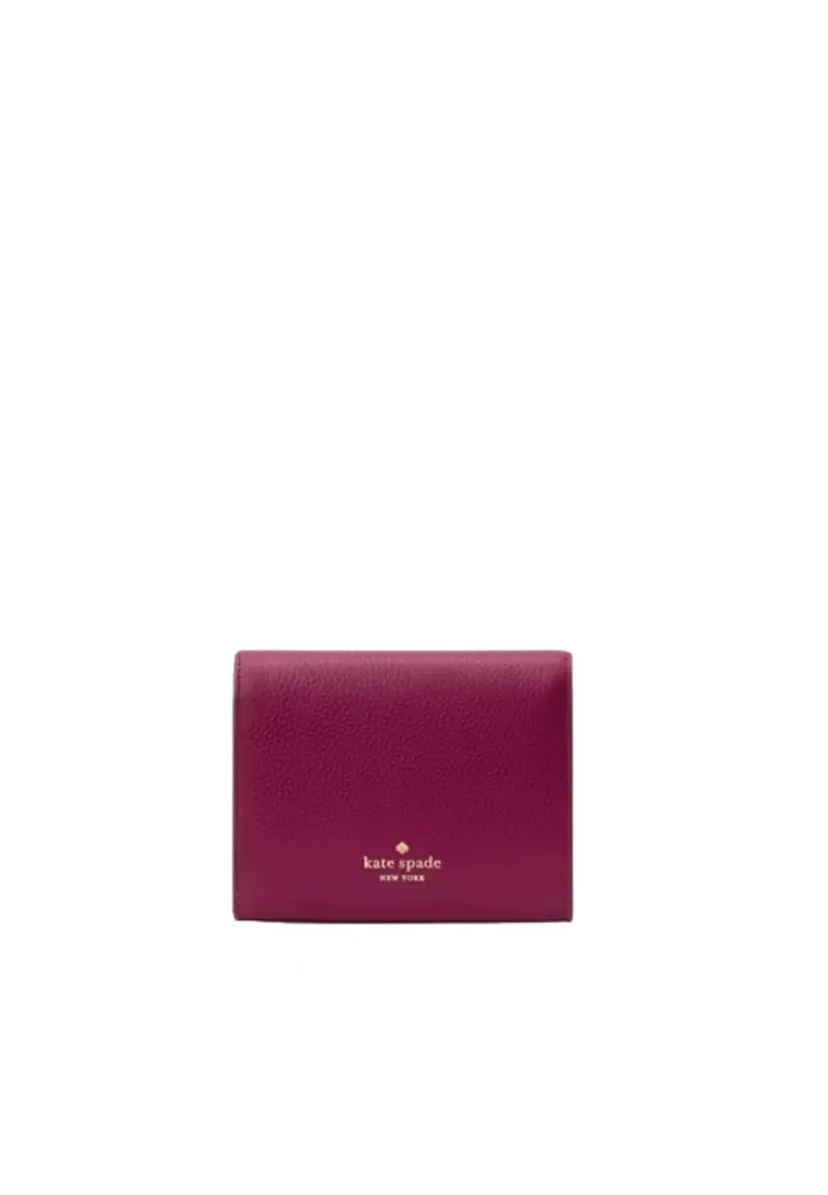 Kate Spade Kayla Small L-zip Wallet In Dark Raspberry KK056