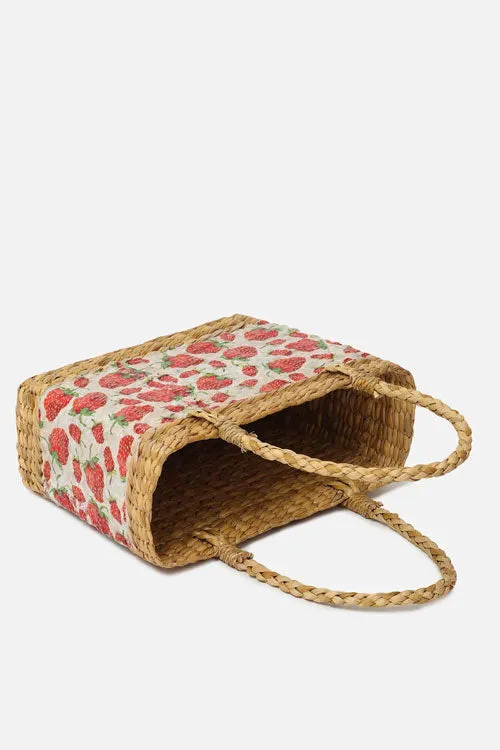 Kauna Grass Strawberry Shopping Basket