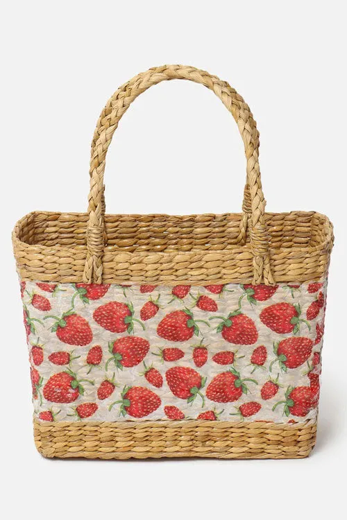 Kauna Grass Strawberry Shopping Basket