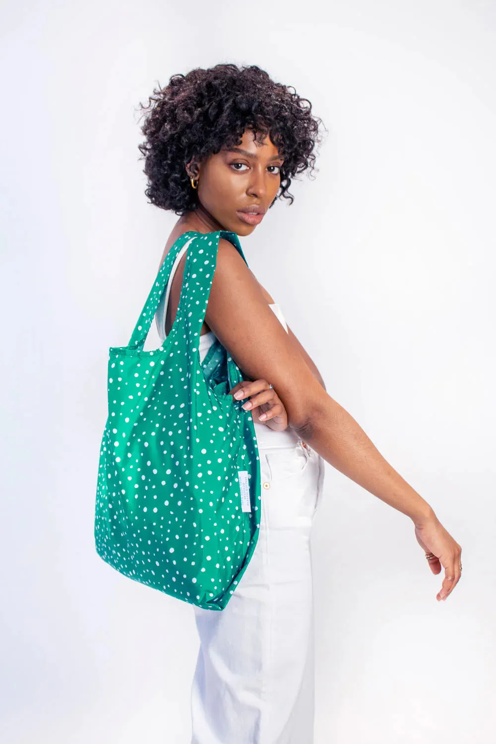 Kind Bag - Teal Polka Dots Reusable Bag