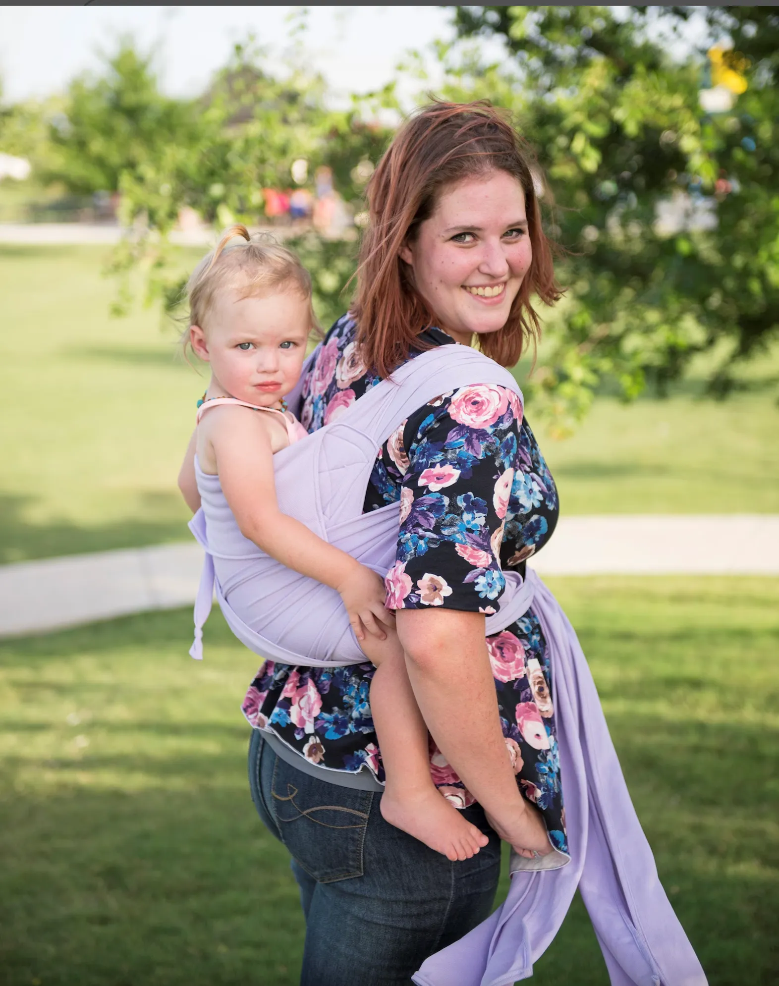 Lavender Mist Everyday Half Buckle Baby Carrier by Beachfront Baby