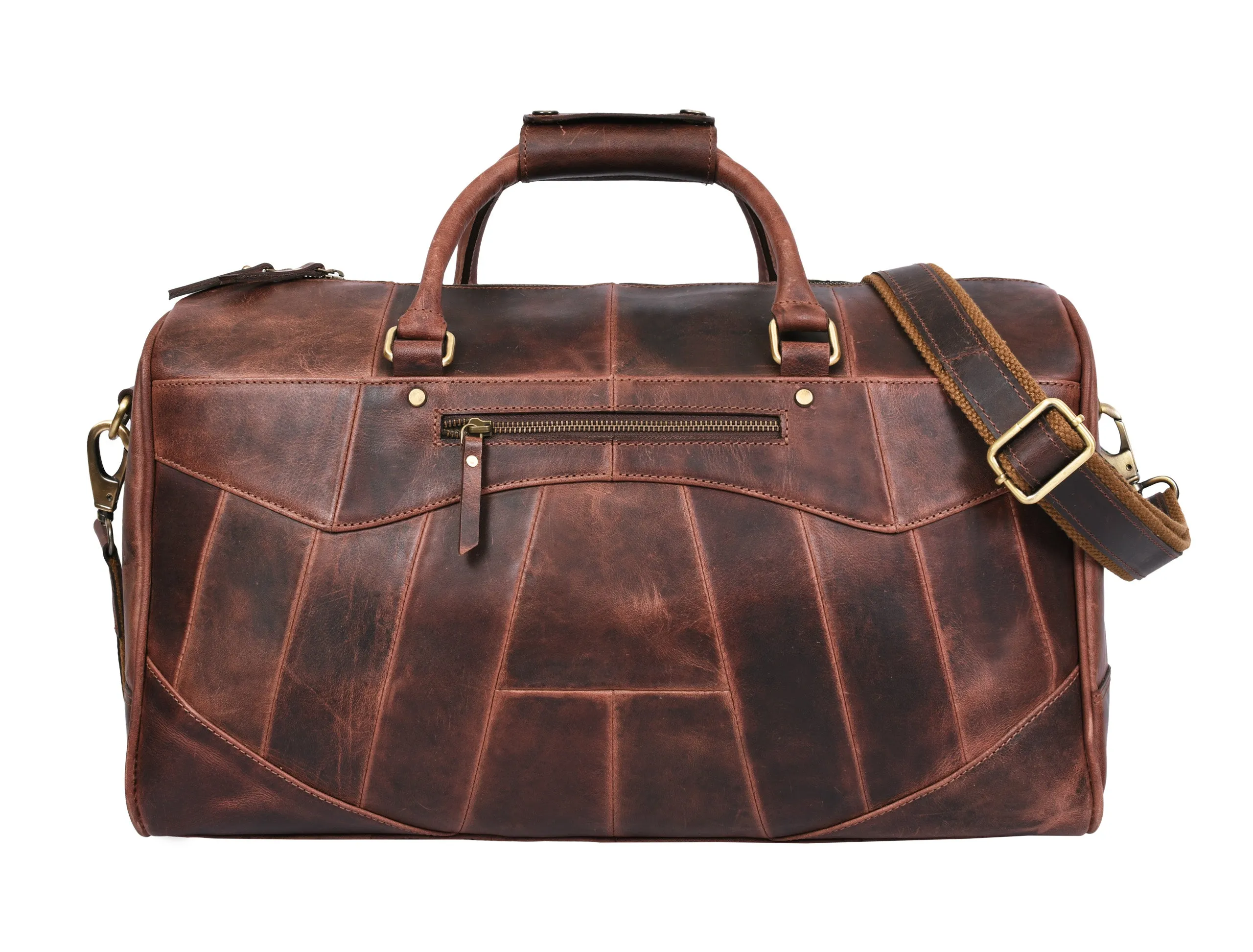 Leather Travel Bag -  Walnut Brown