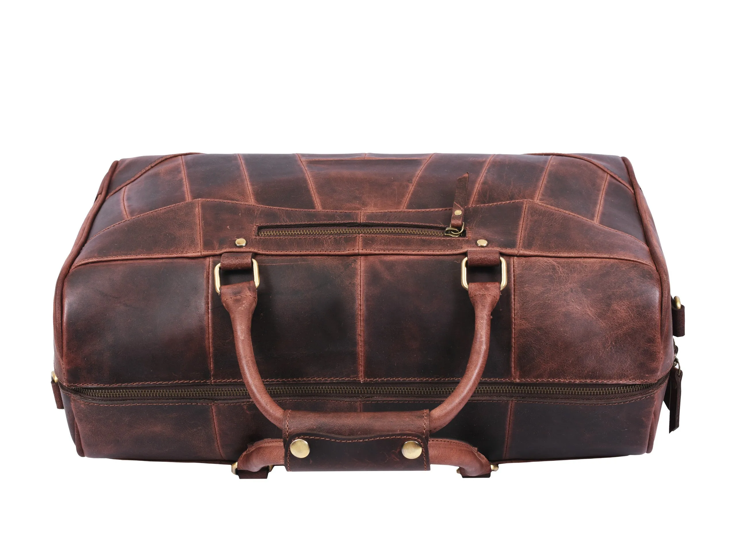 Leather Travel Bag -  Walnut Brown