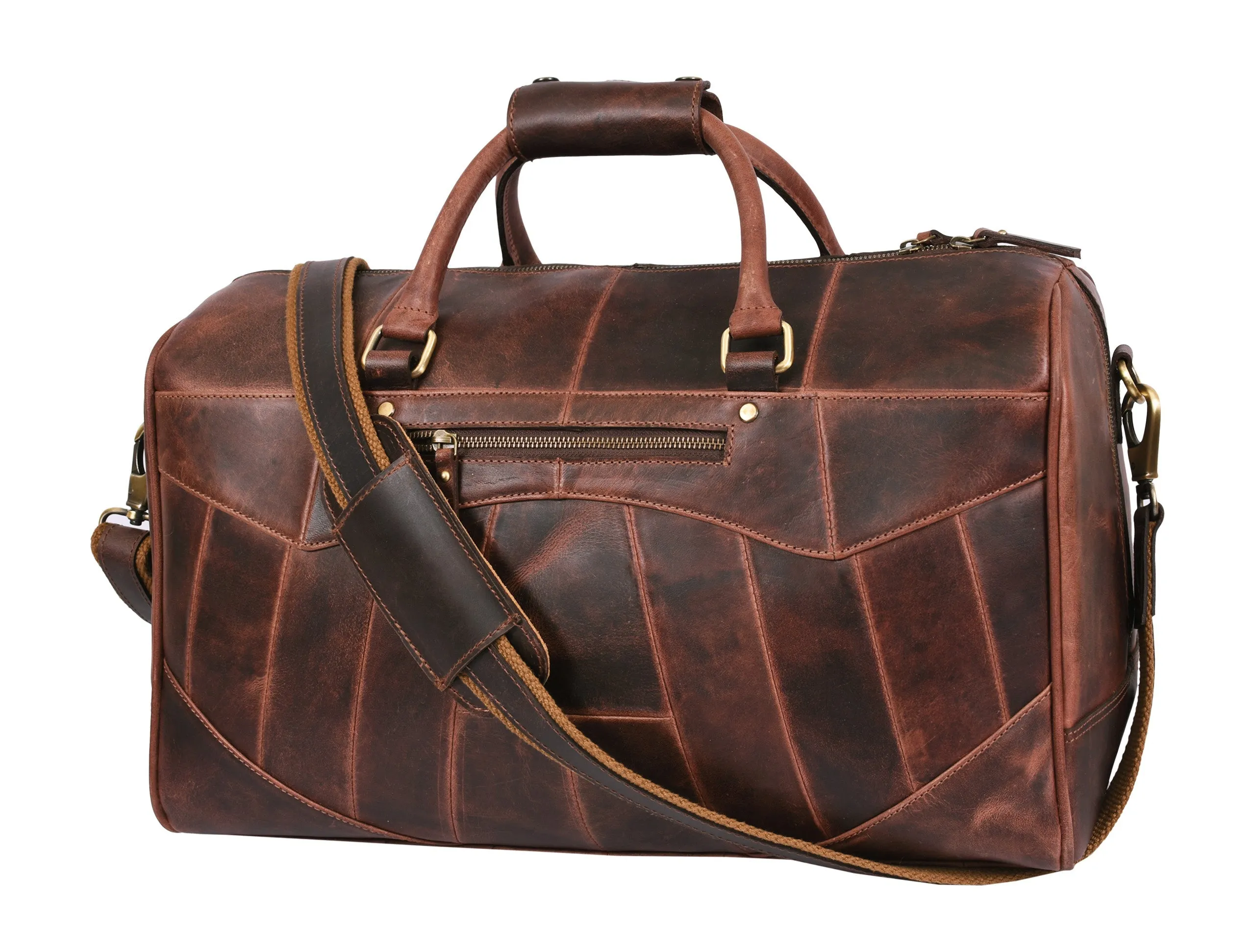 Leather Travel Bag -  Walnut Brown