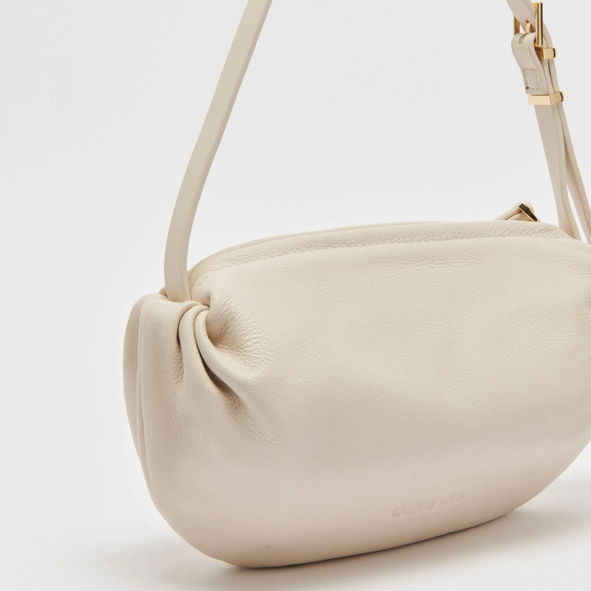 LIVI SHOULDER BAG IVORY LEATHER