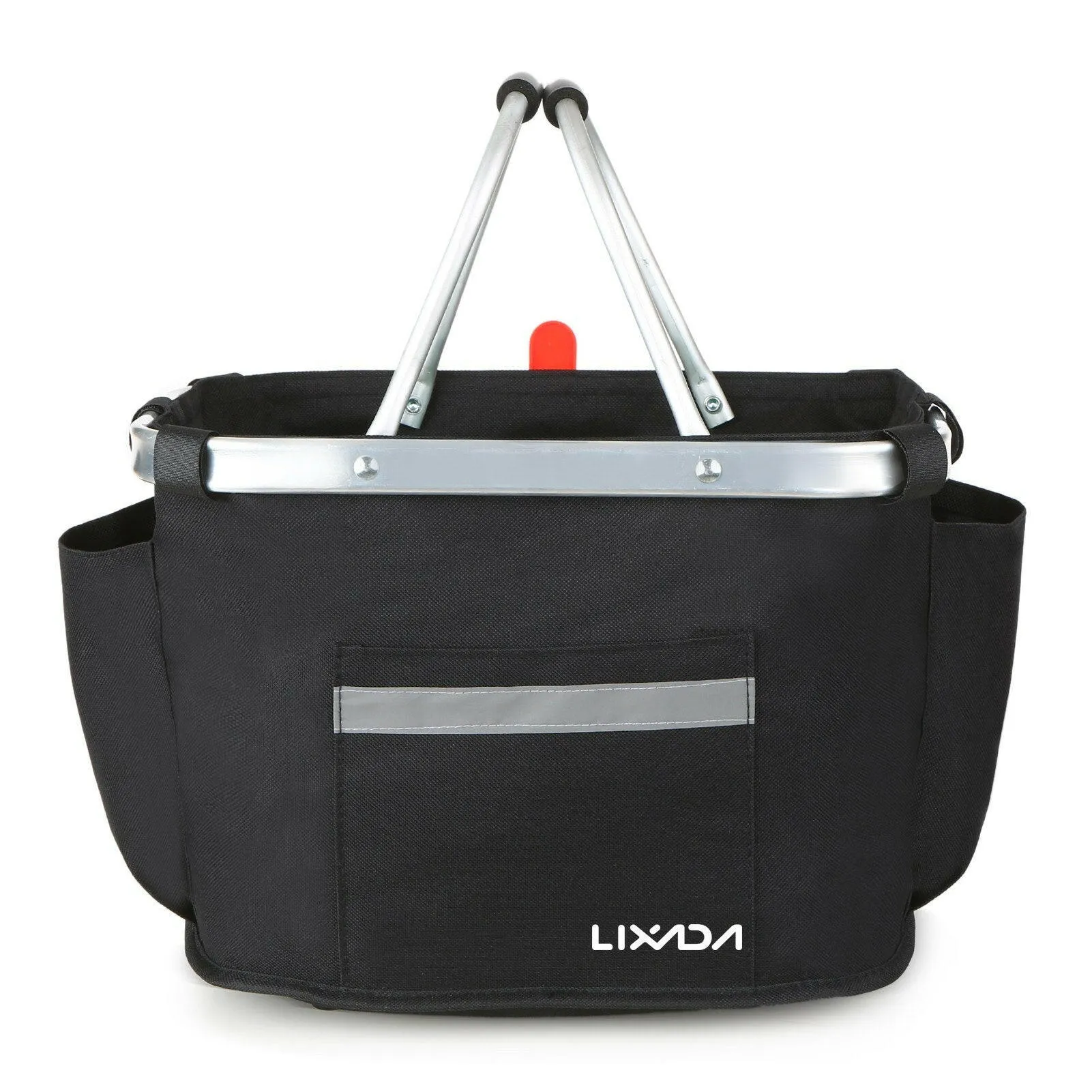 Lixada Collapsible Bike Basket Bicycle Handlebar Front Basket Pet Carrier Bag for Shopping Commuting