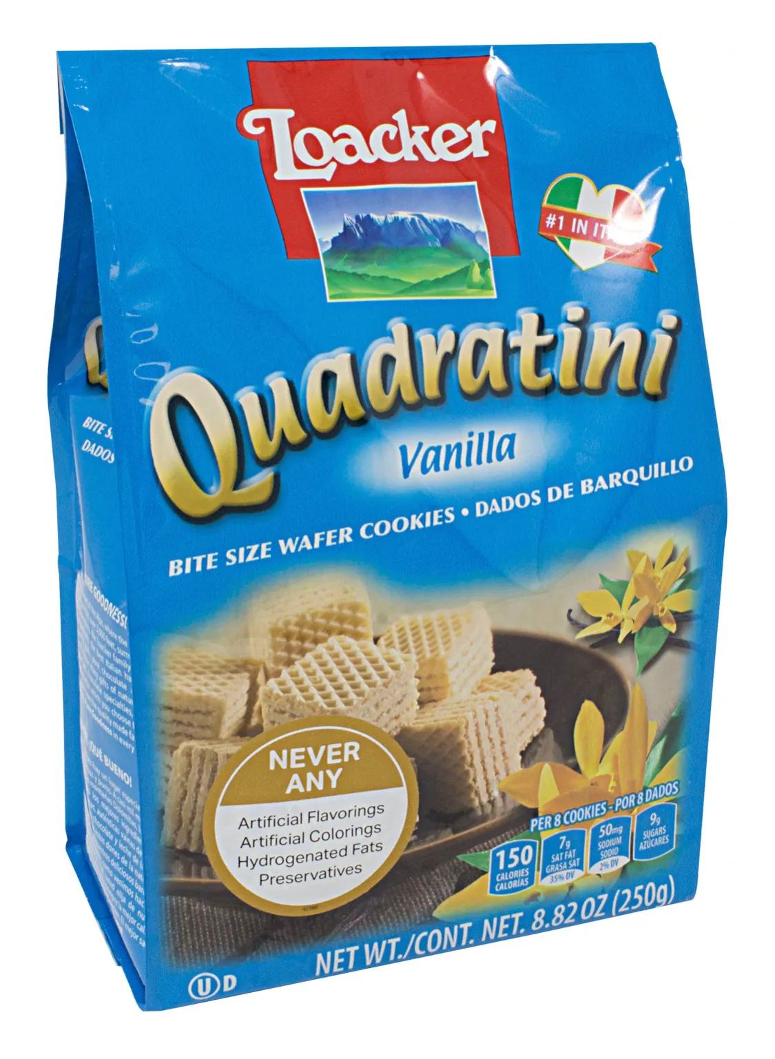 Loacker Quadratini, Vanilla Wafers, 8.8 oz /250g (3-Pack Special)