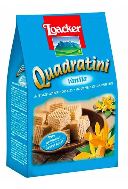 Loacker Quadratini, Vanilla Wafers, 8.8 oz /250g (3-Pack Special)