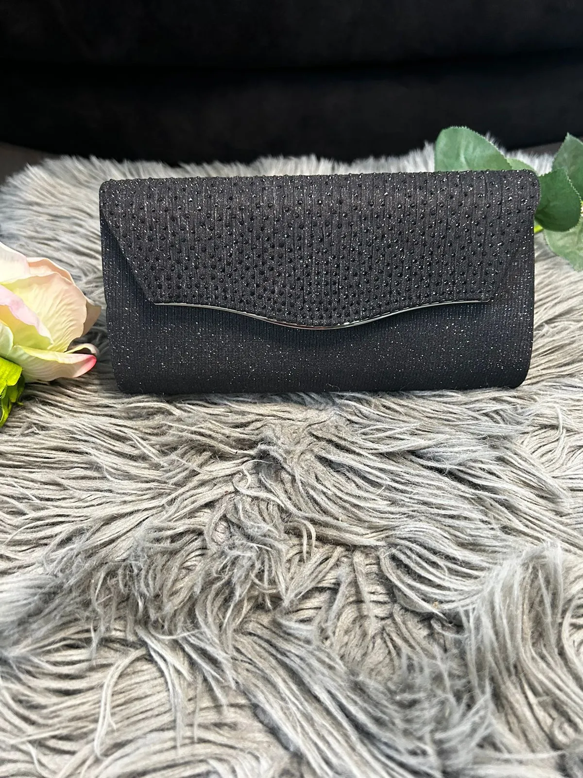 Long rectangular shaped clutch bag