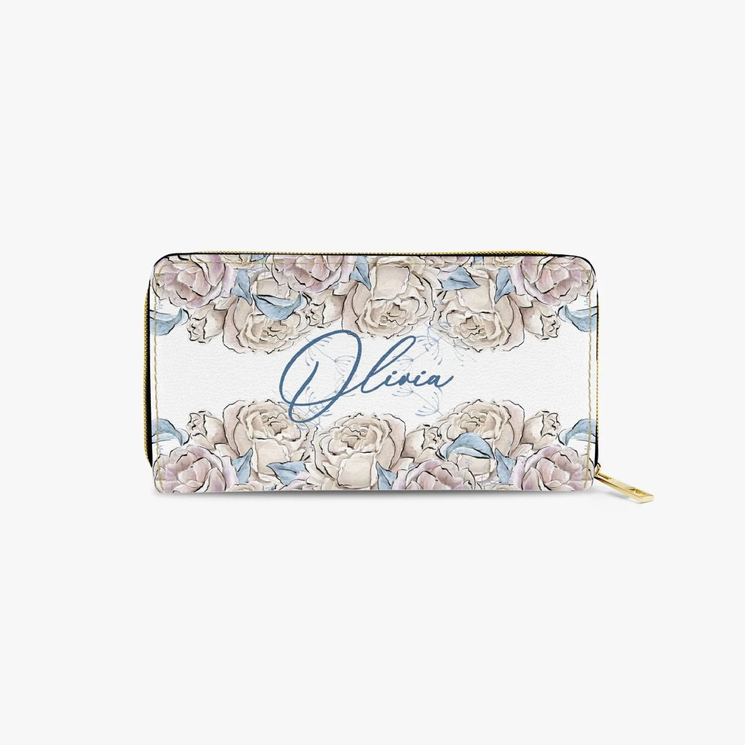 Long Type Zipper Purse - Romance Floral, Peronalised