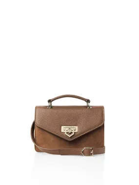 Loxley Mini Cross Body Bag - Tan Suede