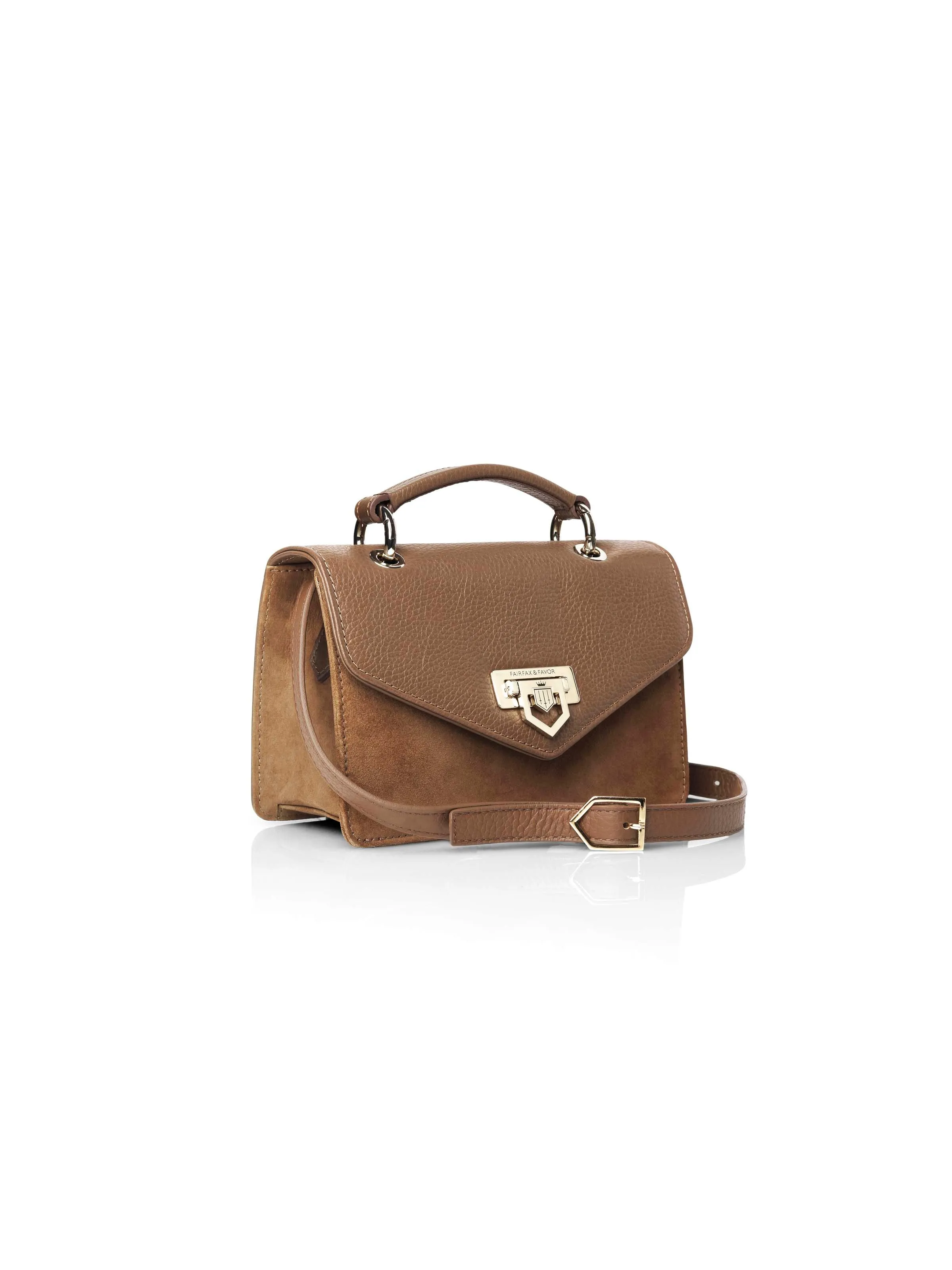 Loxley Mini Cross Body Bag - Tan Suede