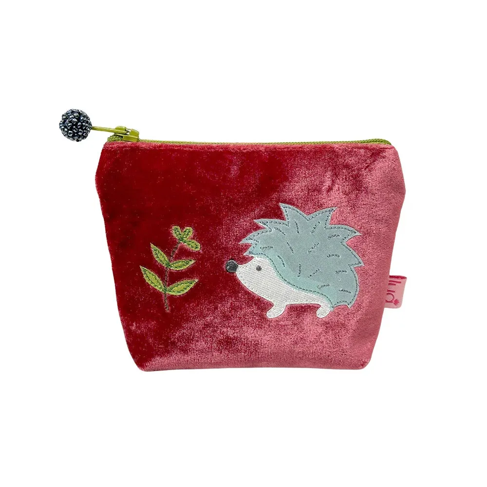 Lua Hedgehog Silk Velvet Mini Purse