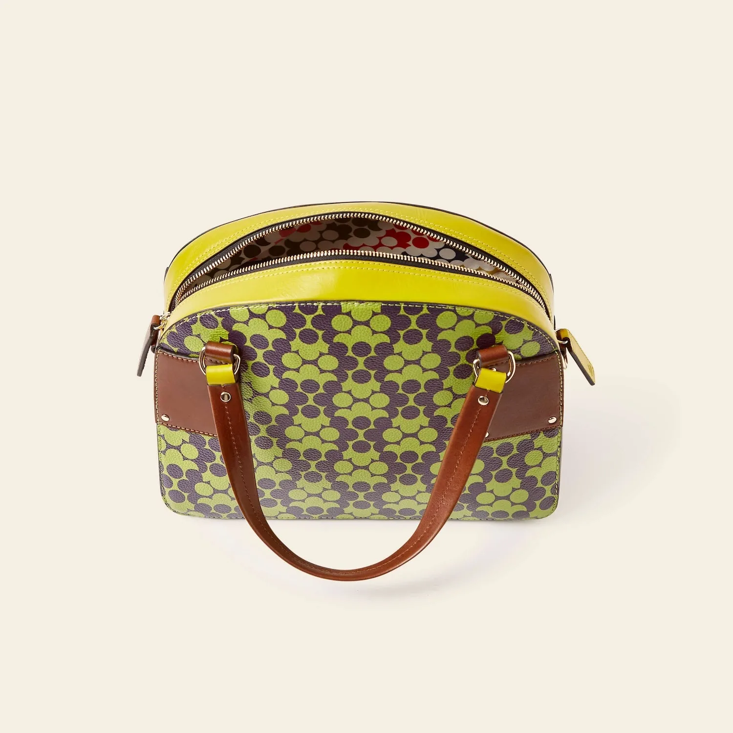 Luna Bowling Bag - Purple Puzzle Flower