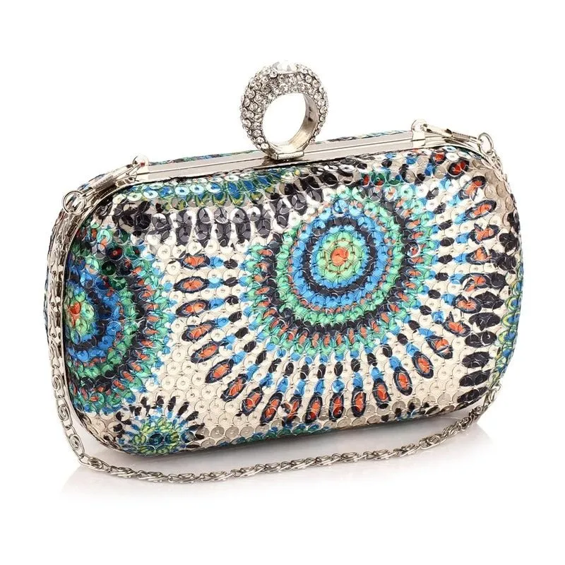 Luxy Moon Wedding Women Clutch Purses Sequins Evening Party Shoulder Bag