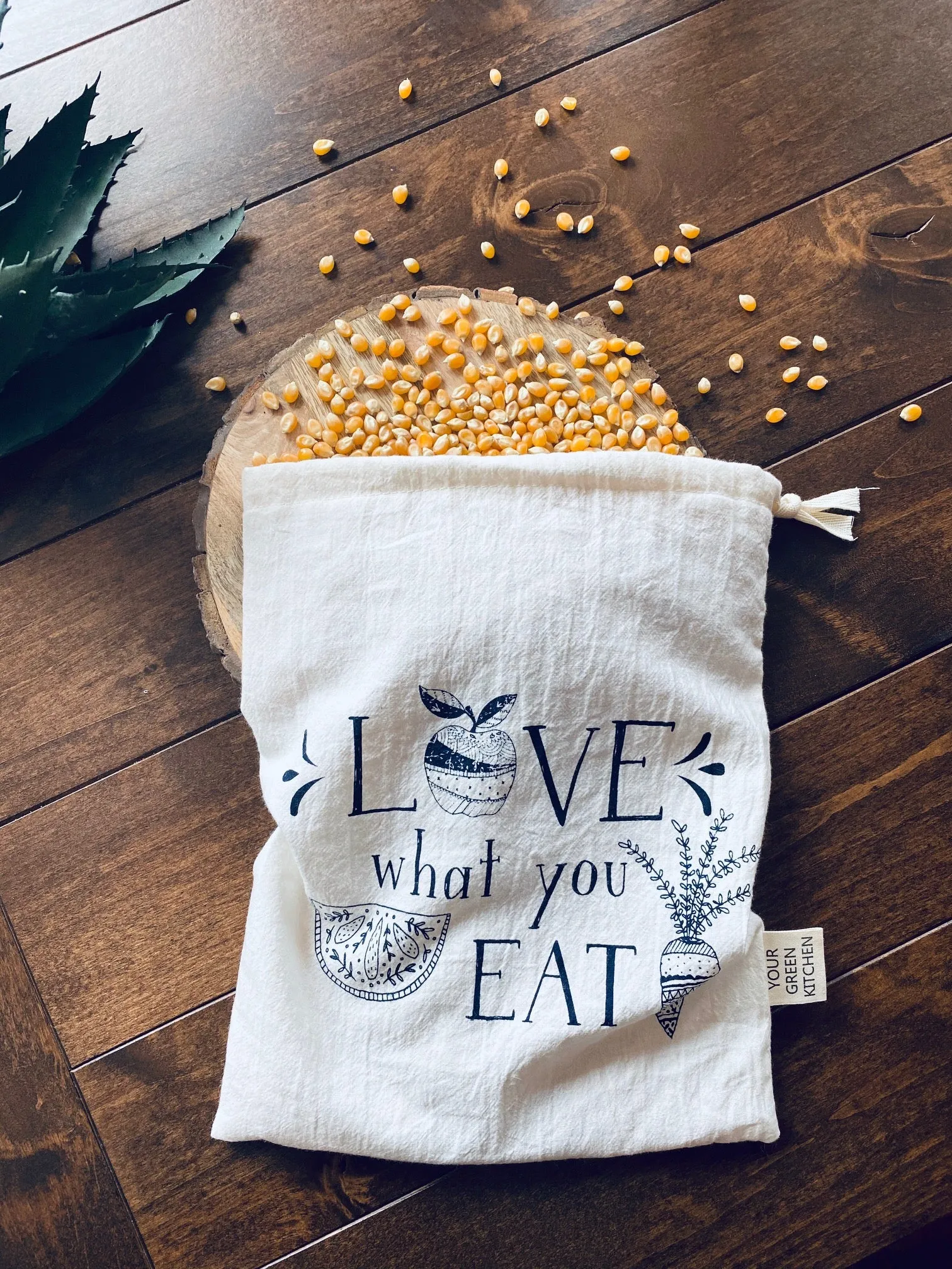 Med " Love what you eat" bulk shopping bag